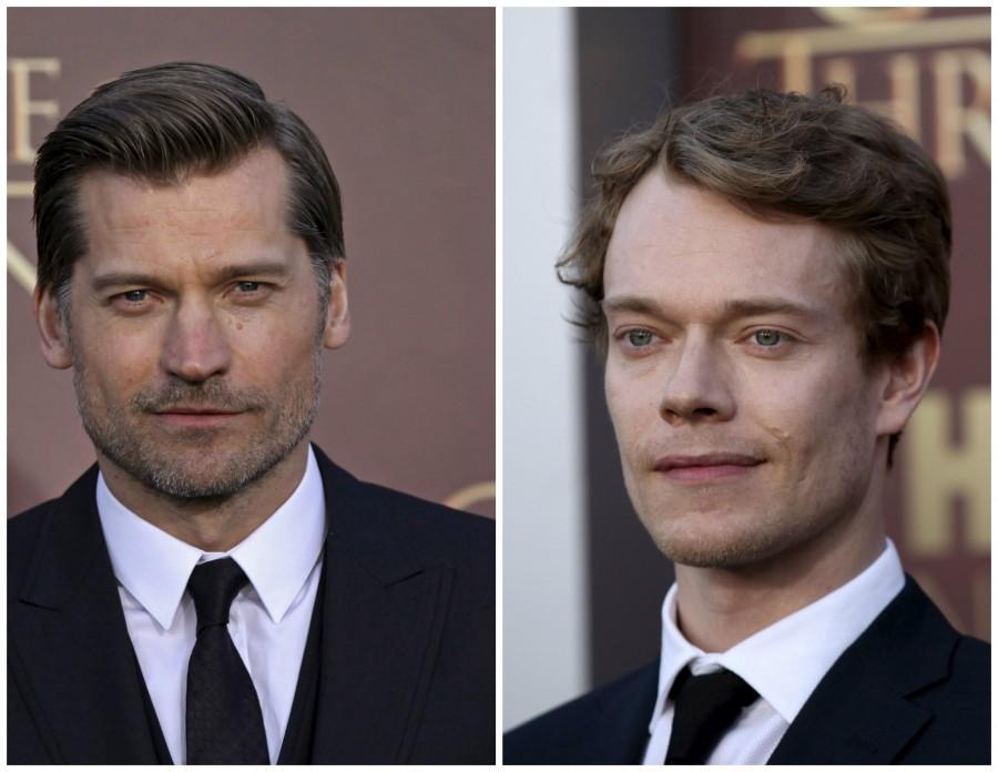 Nikolaj Coster-Walda and Alfie Allen Game of thrones,Game of Thrones premiere,Game of Thrones season 5,Game of Thrones air date