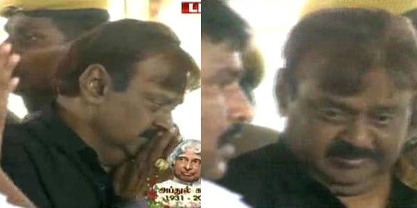 Photos of Captain Vijayakanth pays last respect to Abdul Kalam. Vijayakanth pays last respect to Abdul Kalam,Captain Vijayakanth,Vijayakanth,Abdul Kalam,APJ Abdul Kalam dies,abdul kalam demise,Vijayakanth last respect to Abdul Kalam