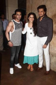 Bollywood Actor Ritesh Deshmukh and Genelia D'Souza at Bangistaan Special Screening.