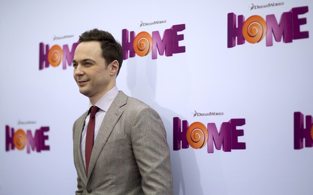 Jim Parsons attends the special screening of the animated film 'Home' in Los Angeles. Rihanna,jennifer lopez,Jim Parsons,Tim johnson,Home,Home animated film,special screening of home