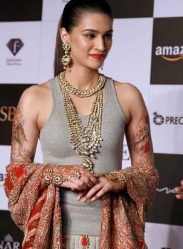 Bollywood Actress Kriti Sanon at Amazon India Couture Week 2015.