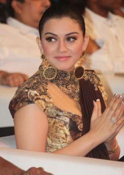 South Indian Actress Hansika Motwani at Vijay's Puli Music Launch.