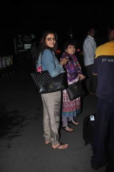 South Indian Actress Kajal Aggarwal snapped at Mumbai Airport.