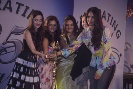 Photos of G V films celebrates 25 years. Aamir Ali, Sajida Ali, Shweta Tiwari, Rashmi Desai, Mallika Sherawat, Deepthi Balagiri, Ganesh Mahadevan, M V Balagiri, Daboo Malik, Siddharth Kannan graced the event.