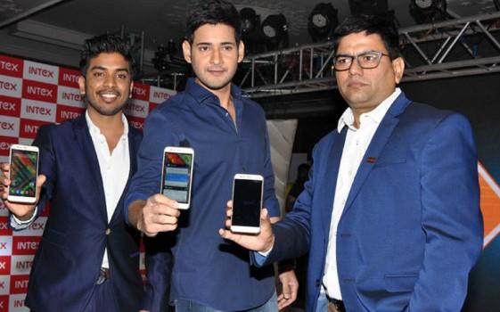 Telugu Actor Mahesh Babu at INTEX Mobile Launch.