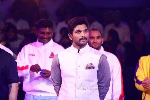 South Indian Actor Allu Arjun at PRO Kabaddi League Match.
