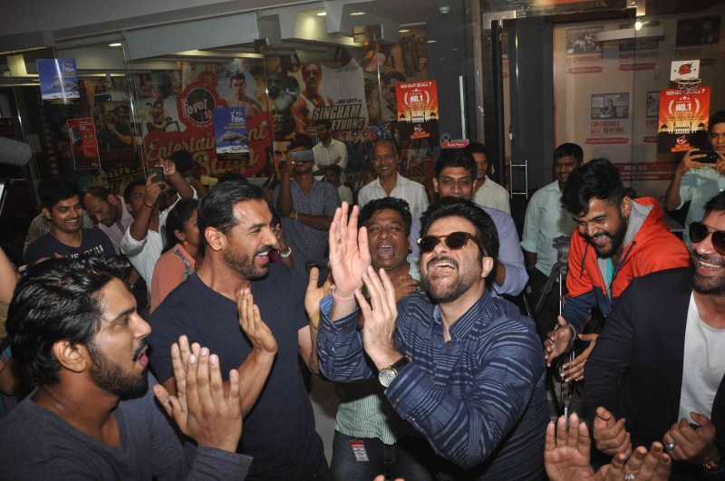 Bollywood Actor John Abraham and Anil Kapoor promote Welcome Back movie at Fever 104 FM. John Abraham,Anil Kapoor,John Abraham and Anil Kapoor,Welcome Back,Welcome Back movie promotion,Welcome Back movie promotion at Fever 104 FM,at Fever 104 FM