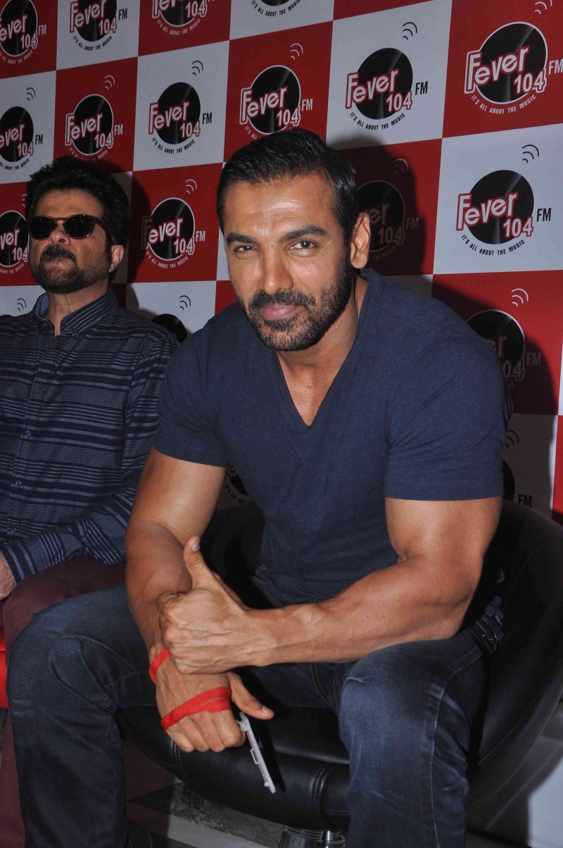 Bollywood Actor John Abraham and Anil Kapoor promote Welcome Back movie at Fever 104 FM. John Abraham,Anil Kapoor,John Abraham and Anil Kapoor,Welcome Back,Welcome Back movie promotion,Welcome Back movie promotion at Fever 104 FM,at Fever 104 FM