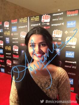 Premam actress Anupama Parameshwaran at SIIMA Awards 2015.