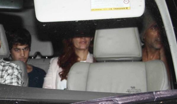 Bollywood Actor Akshay Kumar, Twinkle and Son Spotted at Juhu PVR.
