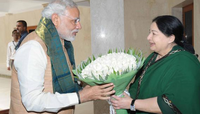 Prime Minister Narendra Modi inaugurated the first National Handloom Day at the Centenary Hall of Madras University in Chennai at a function organised by the Tamil Nadu government's textile ministry on Friday. Narendra Modi,Narendra Modi with Jayalalitha,Jayalalitha,Narendra Modi with Jayalalitha at Poes Garden,Modi,Lunch Pe Charcha