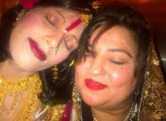 Controversial godwoman Radhe Maa with Subhash Gai and other celebrities, who are her devotees Radhe Maa,Radhe maa photos,Radhe maa photos with subhas gai,subhash ghai defends radhe maa,Radhe maa in dress,Radhe Maa in mini skirt,radhe maa hot pics,hot photos of radhe maa,Film Director Subhash Ghai hugging Radhe Maa,viral photos,FTII Chairman Gajend
