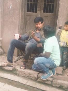South Indian Actor Vikram at 10 Enradhukulla Movie Shooting Spot.