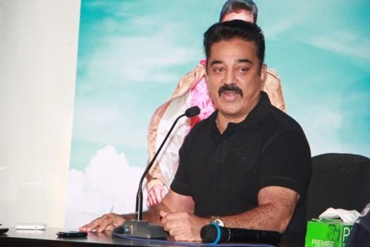 Kamal Haasan during a press conference to promote 'Uttama Villain'