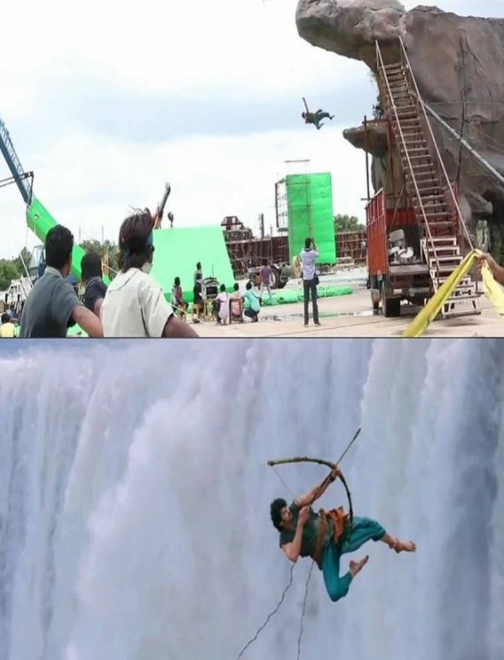 Here are Some Baahubali Before and After VFX Shots Baahubali Before and After VFX Shots,Before and After VFX Shots,Baahubali