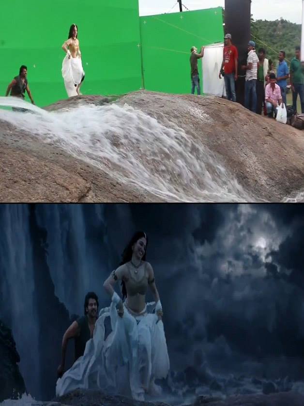 Here are Some Baahubali Before and After VFX Shots Baahubali Before and After VFX Shots,Before and After VFX Shots,Baahubali