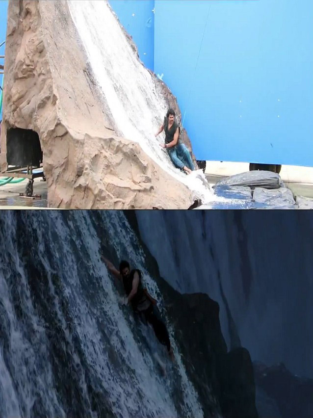 Here are Some Baahubali Before and After VFX Shots Baahubali Before and After VFX Shots,Before and After VFX Shots,Baahubali