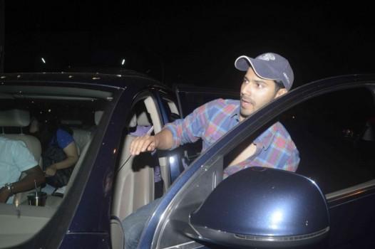 Bollywood Actor Varun Dhawan Spotted at Juhu PVR.