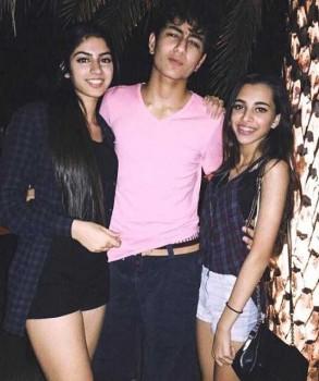 Bollywood Actress Sridevi's Daughter poses with Actor Saif Ali Khan's son Ibrahim.