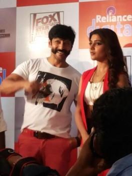 South Indian Actor Chiyaan Vikram at 10 Enradhukulla Teaser Launch.