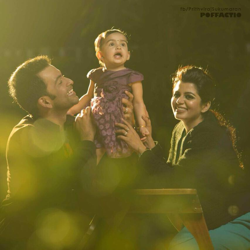 Prithviraj, his wife and daughter are featured in the latest cover page of Vanitha magazine Prithviraj daughter photo,prithviraj daughter name,prithviraj's kid photo,Supriya menon,alankrita menon