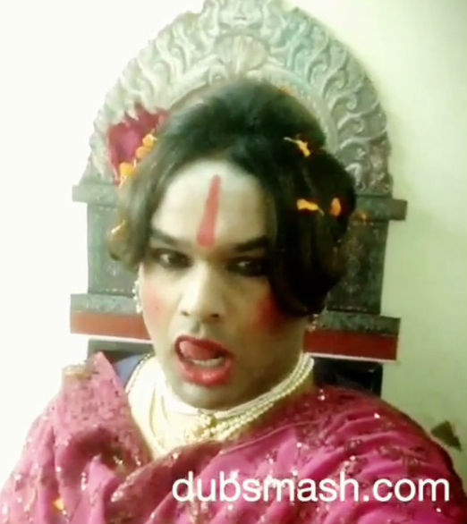 Video posted by Umnesh Potdar is a hilarious dubsmash of the god-woman, Radhe Ma. Radhe Ma,Radhe Maa Dubsmash,spiritual leader Radhe Maa,Godwoman Radhe Maa,Radhe Maa funny pics,Radhe Maa funny memes,Radhe Maa trolls