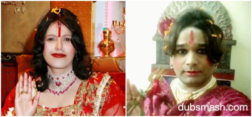 Video posted by Umnesh Potdar is a hilarious dubsmash of the god-woman, Radhe Ma. Radhe Ma,Radhe Maa Dubsmash,spiritual leader Radhe Maa,Godwoman Radhe Maa,Radhe Maa funny pics,Radhe Maa funny memes,Radhe Maa trolls