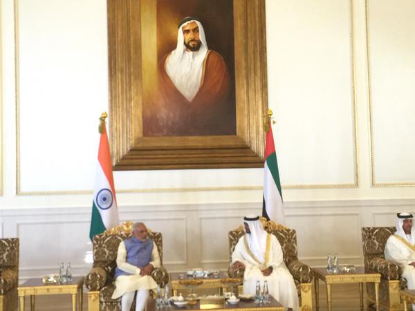 Indian Prime Minister Narendra Modi arrives in Abu Dhabi. Prime Minister Narendra Modi arrives in Abu Dhabi,Prime Minister Narendra Modi,Narendra Modi arrives in Abu Dhabi,Narendra Modi,Modi in UAE,Narendra Modi in UAE