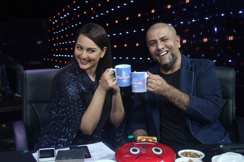 Photos of Promotion of Phantom on the sets of Indian Idol Junior 2015. Saif Ali Khan,Katrina Kaif,Sonakshi Sinha,Phantom movie promotion,Indian Idol Junior sets,Indian Idol Junior,indian idol junior 2015