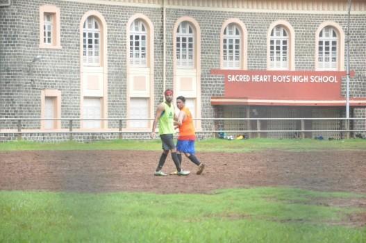 Photos of Ranbir Kapoor and Dino Morea Playing Football.