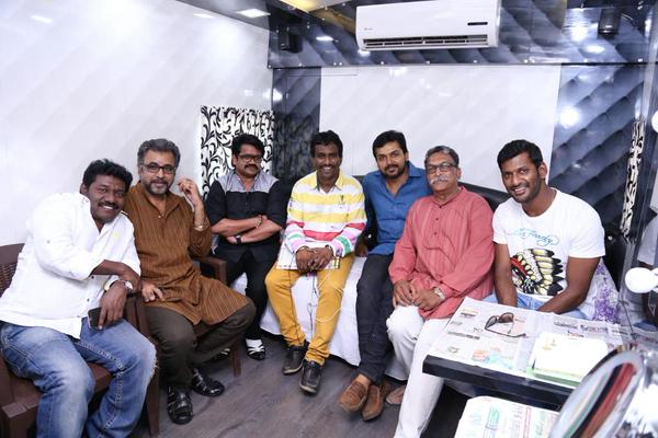 South Indian Actor Vishal, Karthi and Nasser meet Kamal Haasan. Vishal,Karthi,Nasser,Kamal Hassan,Nadigar Sangam,Nadigar Sangam election