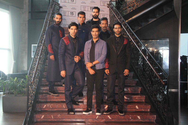 Fashion designer Manish Malhotra's special preview of his upcoming Lakme Fashion Week Winter 2015 collection. An event held at Palladium Hotel on Tudesay Morning. Manish Malhotra,Manish Malhotra Lakme Festive 2015,Manish Malhotra Lakme Festive,Lakme Festive 2015,Lakme Festive,Palladium Hotel,Manish Malhotra's menswear show