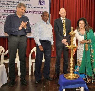 Malayalam actress Lissy inaugurates the Australian documentary film festival.