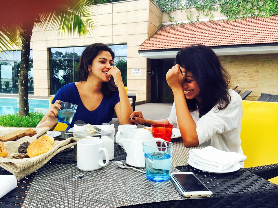 South Indian actress Amala Paul with celebrity stylist Sonya Sandiavo at Crowne Plaza in Kochi. Amala Paul,Amala Paul latest,Amala Paul in ernakulam,Sonya Sandiavo,who is Sonya Sandiavo,Sonya Sandiavo pics,Sonya Sandiavo images,Sonya Sandiavo stills,actress Amala Paul,Amala Paul latest pics,Amala Paul images,Amala Paul latest gallery