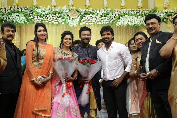 Actor Shanthanu and Keerthi Wedding Reception Pictures. Shanthanu and Keerthi Wedding Reception,Shanthanu and Keerthi Reception,Shanthanu Wedding Reception,Shanthanu and Keerthi,Shanthanu,Keerthi,Shanthanu Reception,Shanthanu marriage Reception,Vijay,Rajinikanth,Vijayakanth