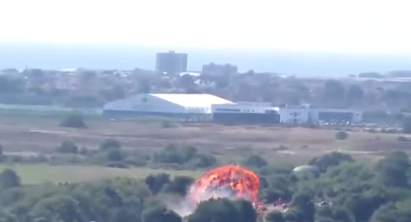 A military jet taking part in the Shoreham Air Show crashed into a busy main road on Saturday, killing 11 people and injuring more than a dozen others.The Hawker Hunter fighter jet crashed near Brighton after the pilot failed to pull out of a loop manoeuvre. Videos and photos of the deadly accident shared on social media shows, the Hawker Hunter fighter jet going in up in the sky, before plummeting speedily into the busy road. A huge fireball is seen erupting through the tress amid plumes of black smoke folowing the crash. Shoreham Air Show plane crash,military jet crashes at air show,airshow,Hawker Hunter fighter jet,images of shoreham airshow crash,British airshow,crash,plane crash,airshow plane crashes