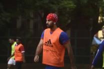 Photos of Bollywood Actor Ranbir Kapoor snapped at the Football Practice Session.