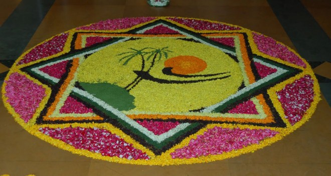 The harvest festival Onam is celebrated on the month of Chingam. Onam,onam 2015,onapookalam,onam pookalam designs,pookalam designs,best pookalam designs,simple pookalam designs,latest pookalam designs