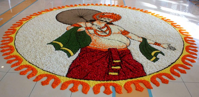 The harvest festival Onam is celebrated on the month of Chingam. Onam,onam 2015,onapookalam,onam pookalam designs,pookalam designs,best pookalam designs,simple pookalam designs,latest pookalam designs