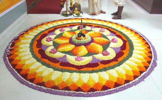 The harvest festival Onam is celebrated on the month of Chingam. Onam,onam 2015,onapookalam,onam pookalam designs,pookalam designs,best pookalam designs,simple pookalam designs,latest pookalam designs