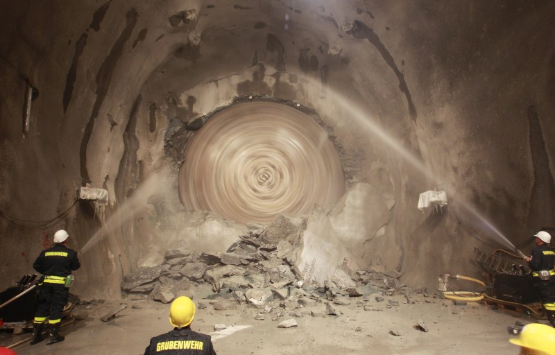 Progress on the NEAT Gotthard Base Tunnel, the world's longest train tunnel, that will allow for crossing the Alps at the end of 2016. World's longest tunnel,World's longest tunnel under Swiss Alps,tunnel under Swiss Alps,Tunnel through the Alps,Gotthard Base Tunnel,World's Longest Tunnel Drilled Under Swiss Alps,tunnel,longest tunnel