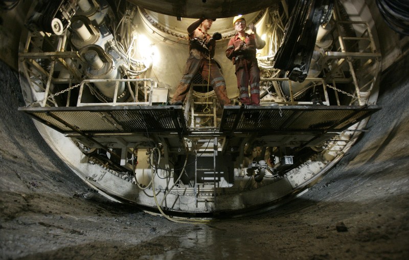 Progress on the NEAT Gotthard Base Tunnel, the world's longest train tunnel, that will allow for crossing the Alps at the end of 2016. World's longest tunnel,World's longest tunnel under Swiss Alps,tunnel under Swiss Alps,Tunnel through the Alps,Gotthard Base Tunnel,World's Longest Tunnel Drilled Under Swiss Alps,tunnel,longest tunnel