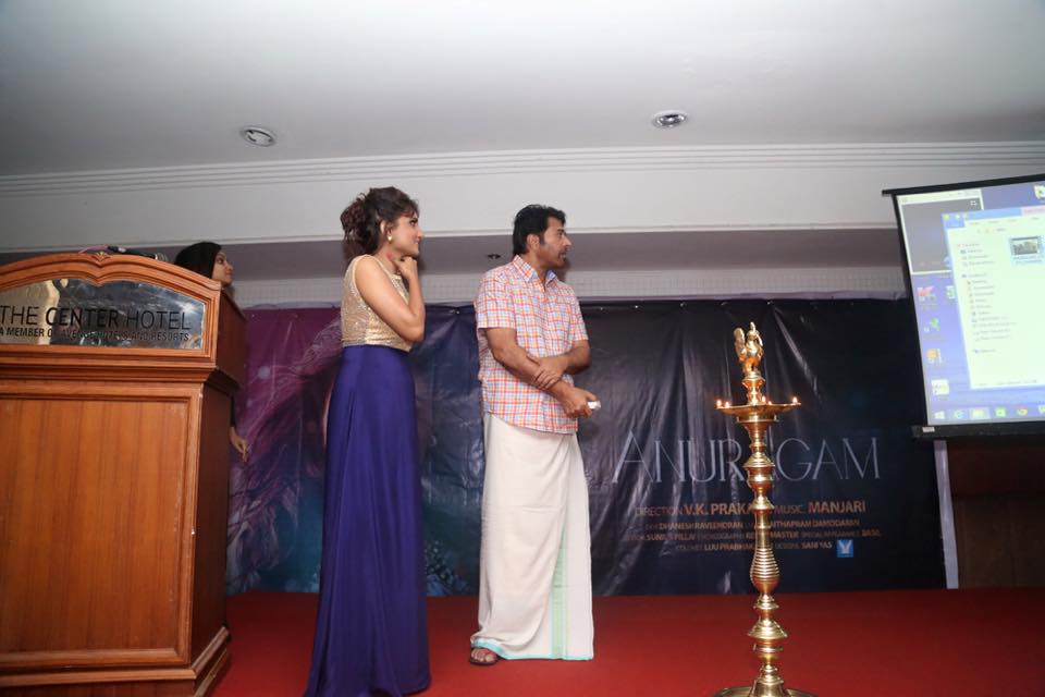 Malayalam megastar Mammootty launched popular singer Manjari's music video 'Anuragam' on Monday. Manjari Singer,Singer manjari new album,singer manjari,singer manjari anuragam,anuragam music video,mammootty,anuragam launch event