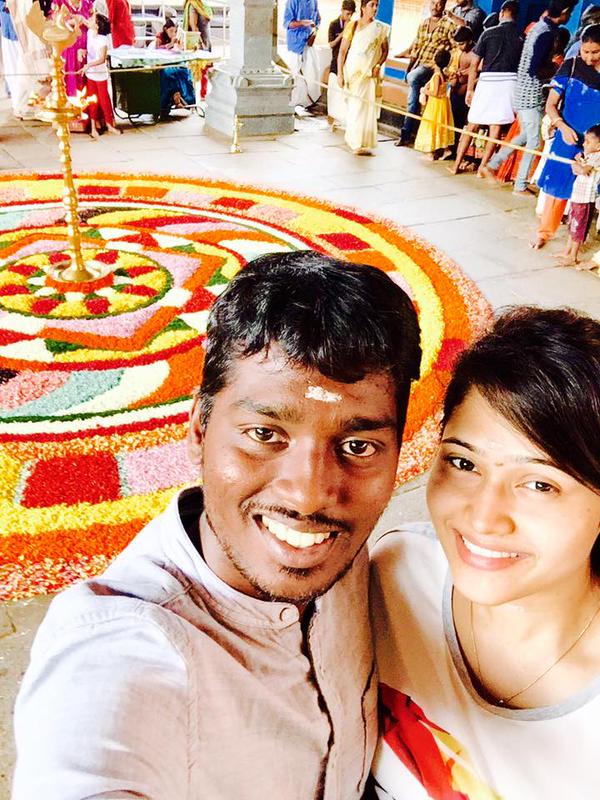 Photos of Director Atlee Celebrating Onam with his wife Priya. Onam,Onam celebration,Vijay 59,Atlee,Priya,Atlee and Priya,Atlee and Priya celebrate onam,onam 2015