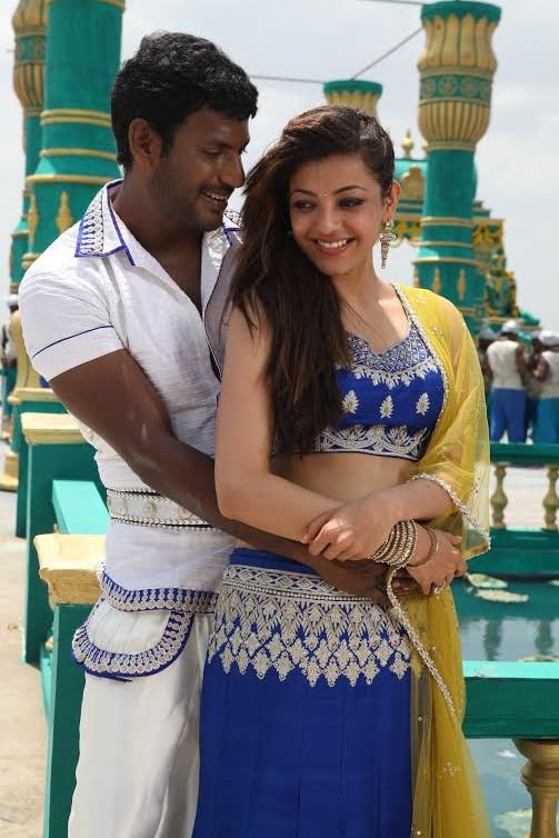 Actor Vishal and Actress Kajal Agarwal stills from Paayum Puli Movie. Vishal,Kajal Agarwal,Vishal and Kajal Agarwal,Paayum Puli,Paayum Puli Movie stills,Paayum Puli Movie pics,Paayum Puli Movie images,Paayum Puli Movie photos,Paayum Puli Movie pictures