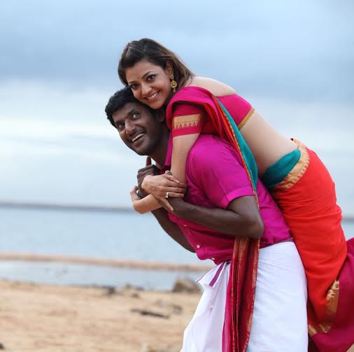 Actor Vishal and Actress Kajal Agarwal stills from Paayum Puli Movie. Vishal,Kajal Agarwal,Vishal and Kajal Agarwal,Paayum Puli,Paayum Puli Movie stills,Paayum Puli Movie pics,Paayum Puli Movie images,Paayum Puli Movie photos,Paayum Puli Movie pictures