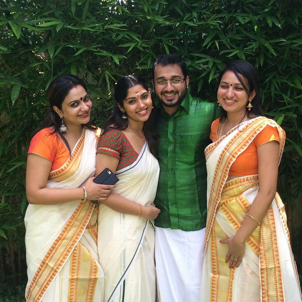Actress Muktha and Rinku Tomy celebrated their Onam together this year before their wedding. Muktha,Muktha rinku wedding,Muktha onam,muktha onam celebration photos,Muktha wedding photos