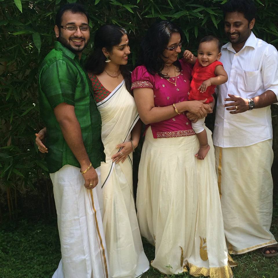 Actress Muktha and Rinku Tomy celebrated their Onam together this year before their wedding. Muktha,Muktha rinku wedding,Muktha onam,muktha onam celebration photos,Muktha wedding photos