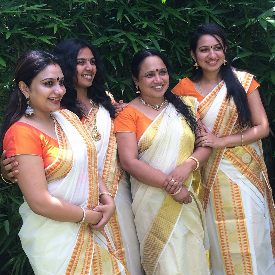 Actress Muktha and Rinku Tomy celebrated their Onam together this year before their wedding. Muktha,Muktha rinku wedding,Muktha onam,muktha onam celebration photos,Muktha wedding photos