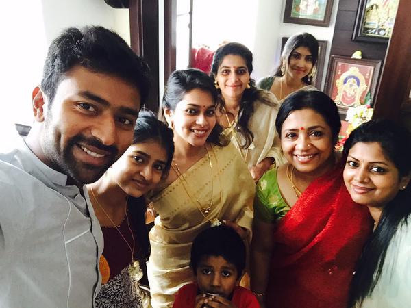 The newly married couple--Shanthanu and Keerthi--celebrate Thala Onam in Chennai. Shanthanu and Keerthi,Shanthanu Celebrates Onam,Keerthi Celebrates Onam,Shanthanu and Keerthi Celebrates Onam,Onam,Onam Celebration
